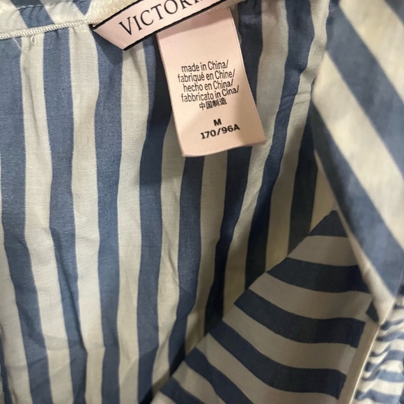 Victoria's Secret Angels Wild at Heart RuffleTiered Boho Blue Striped Maxi Dress - Picture 4 of 4